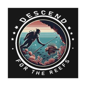 Lion Hunter Poster - 8" x 8", Uncoated