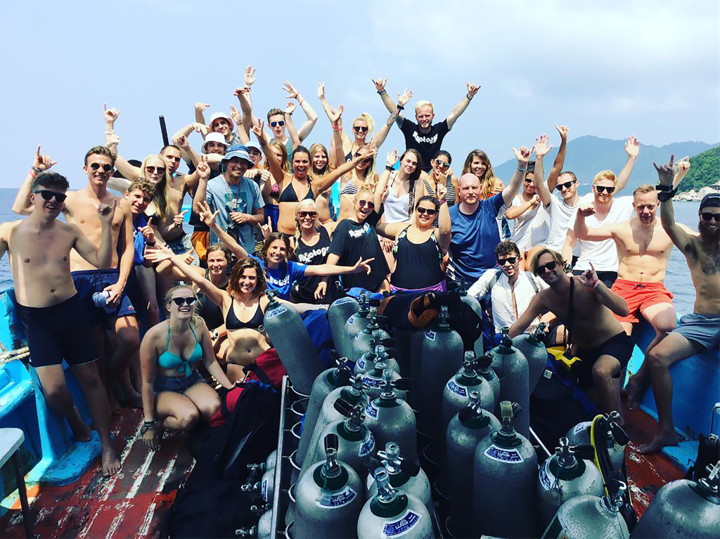 Crowded Dive Boat